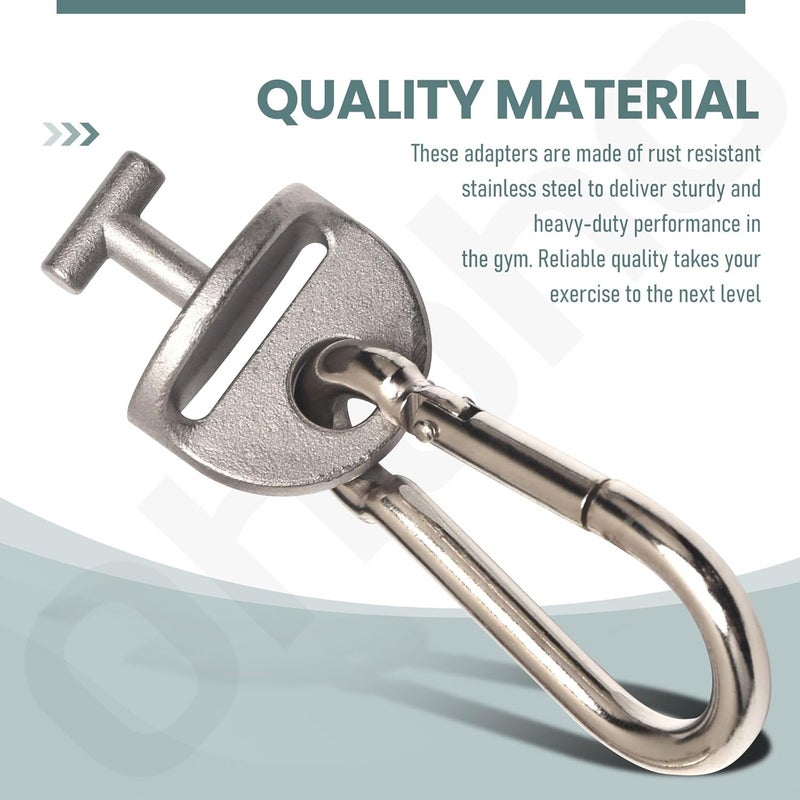 Ohoho T Lock Adapter with Snap Hooks 2 Pack for Tonal Home Gym Shelf & Cable Machine Accessories (Only Tonal T Lock Adapter) - Wide Application (2) - Image 5